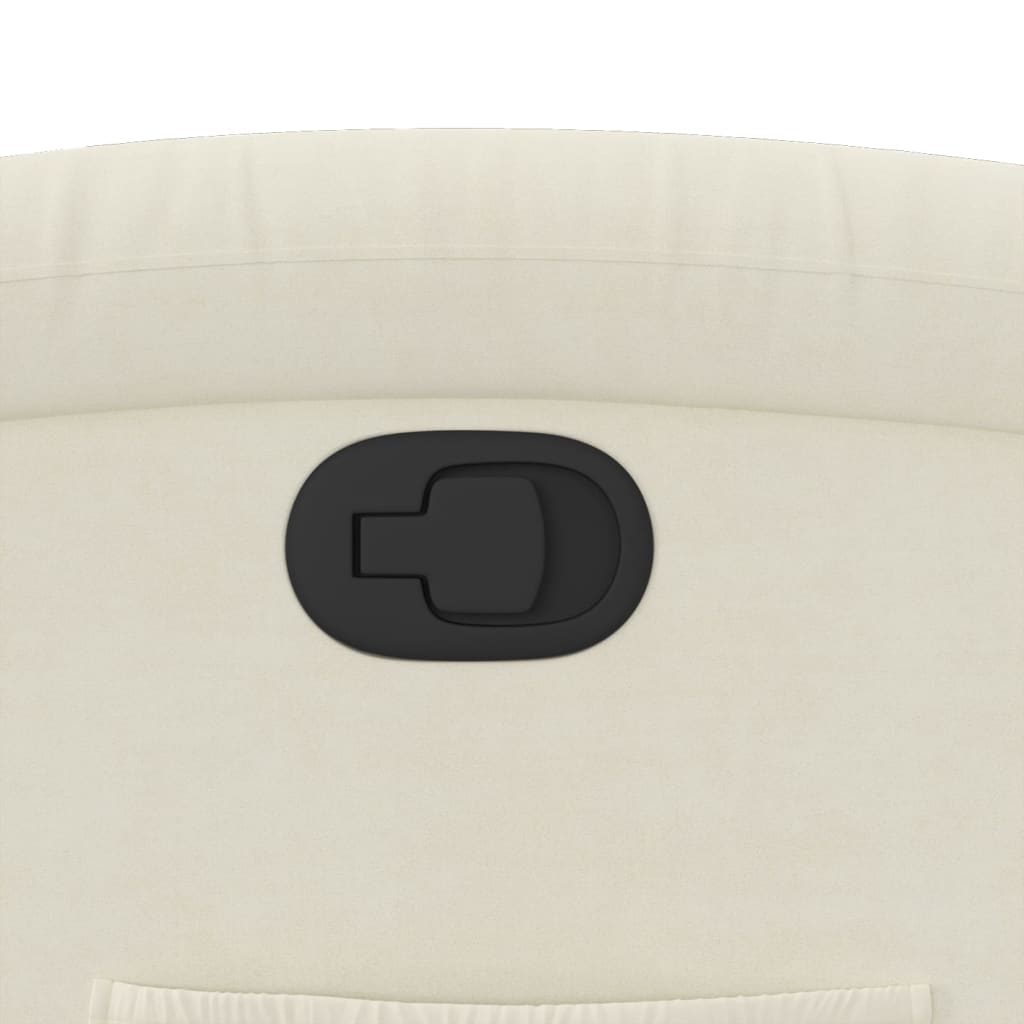 Relaxsessel mit Samtbezug Creme Zeitloses Design Bequemlich Modern stilvoll Relaxsessel mit Samtbezug Creme Zeitloses Design Bequemlich Modern stilvoll