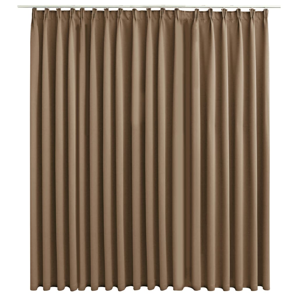 Vorhang Verdunkelungsvorhang Taupe 290x245 cm Polyester mit Metallhaken Wohnzimmer Schlafzimmer