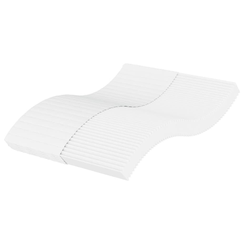 Komfortmatratze Weiß 120x200 cm aus Schaumstoff H2 H3 ergonomisches Liegen Komfortmatratze Weiß 120x200 cm aus Schaumstoff H2 H3 ergonomisches Liegen