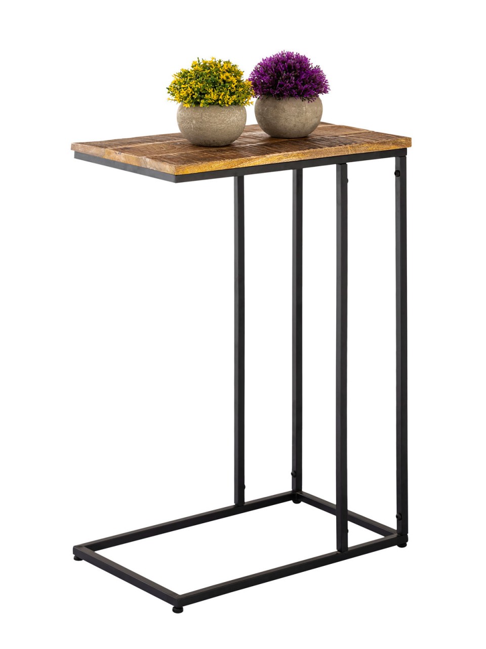 Beistelltisch Laptoptisch Holz 25x60x40cm nachhaltig Sofatisch C-Tisch Toronto Metall Gestell Beistelltisch Laptoptisch Holz 25x60x40cm nachhaltig Sofatisch C-Tisch Toronto Metall Gestell