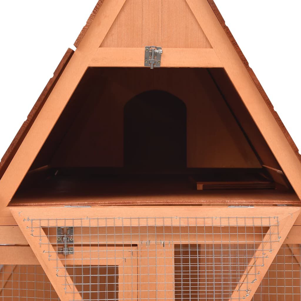 Kleintierstall Tanne massiv 152 x 127 x 109,5 cm mit Dach für Garten