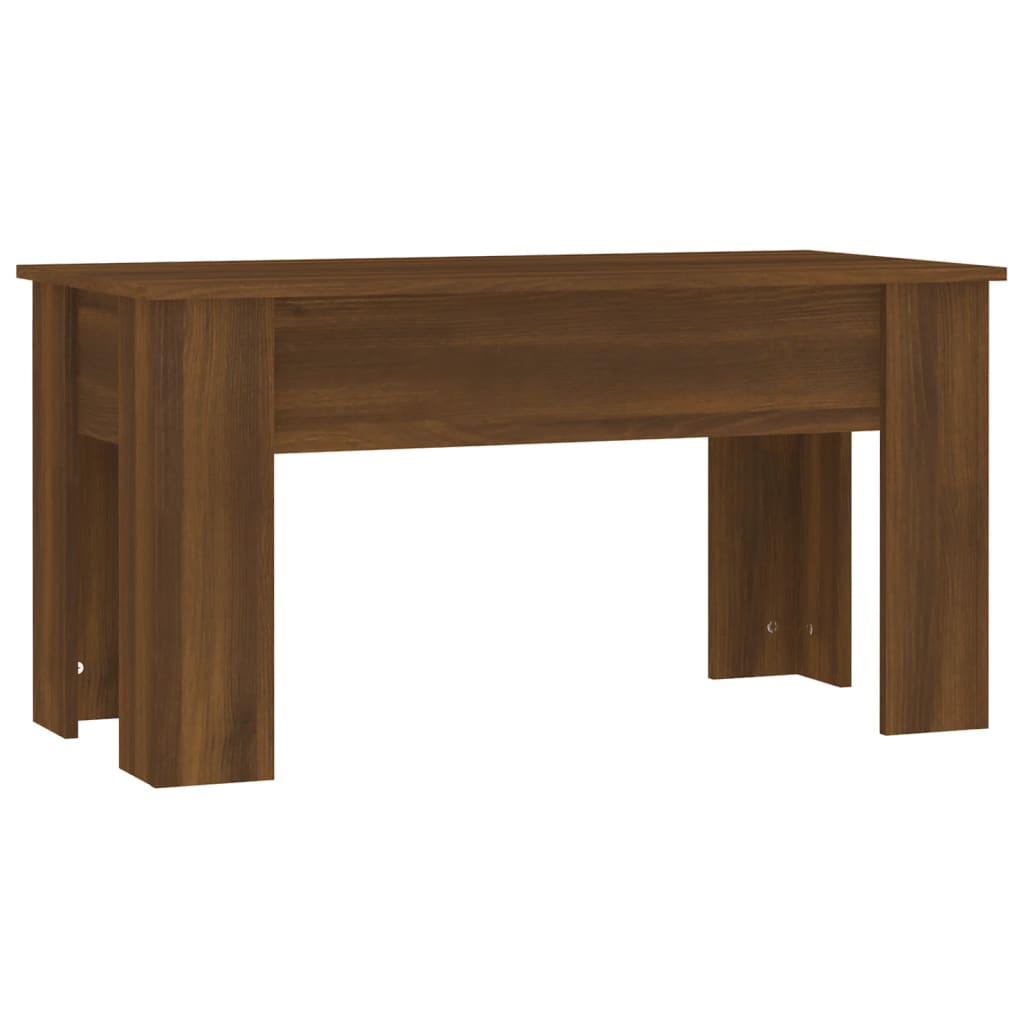 Couchtisch Eichenoptik Höhenverstellbar 101x49x52 cm mit Stauraum