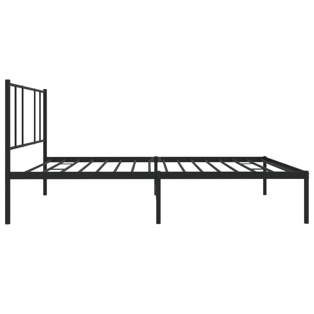 Metallbettgestell mit Kopfteil Einzelbett Bettgestell Schlafzimmermöbel Schwarz 90x200 cm Metallbettgestell mit Kopfteil Einzelbett Bettgestell Schlafzimmermöbel Schwarz 90x200 cm