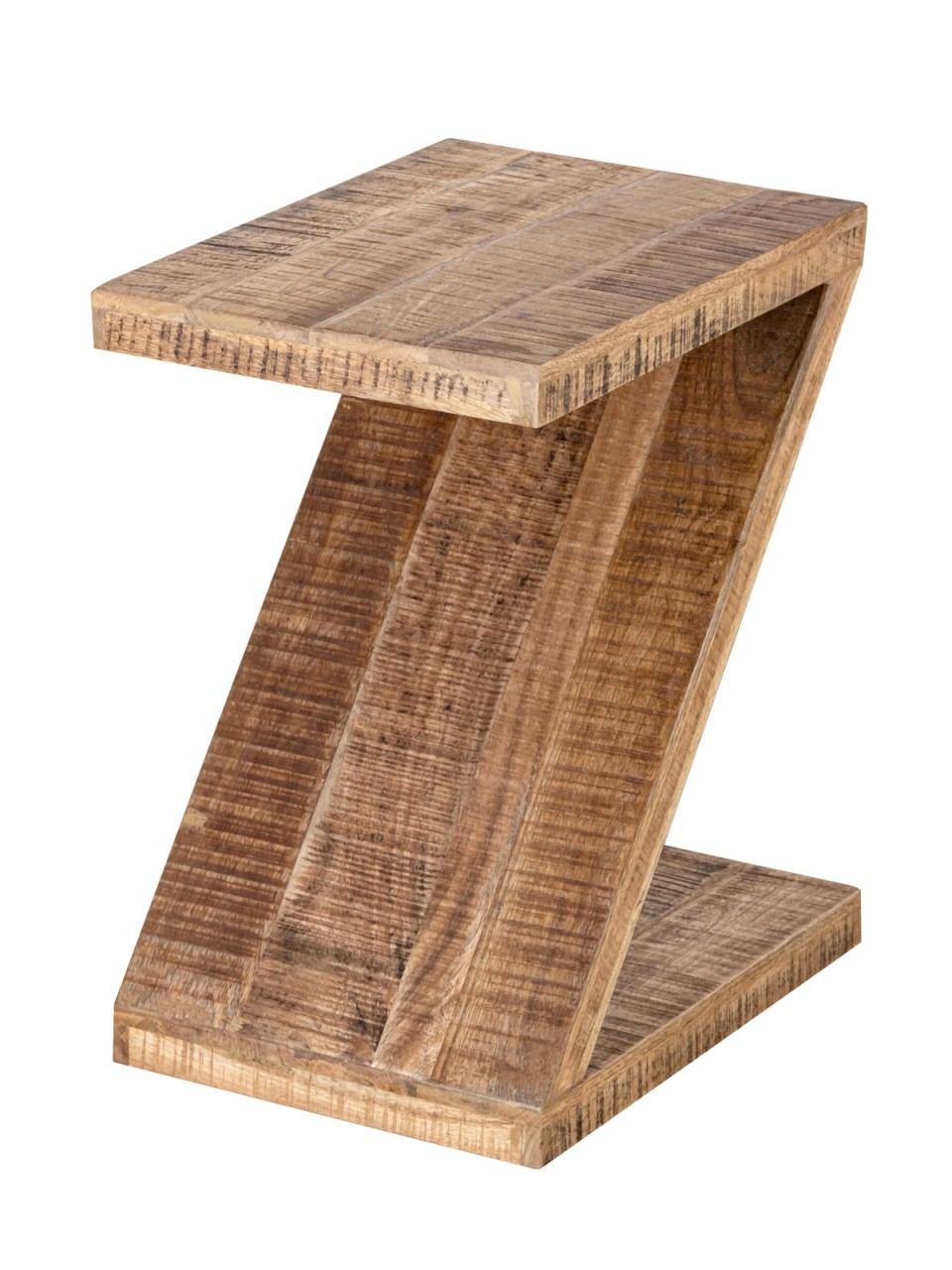 Beistelltisch Holz Z Form 42x50x31cm Zoro Sofatisch Blumentisch nachhaltig Mango Altholz