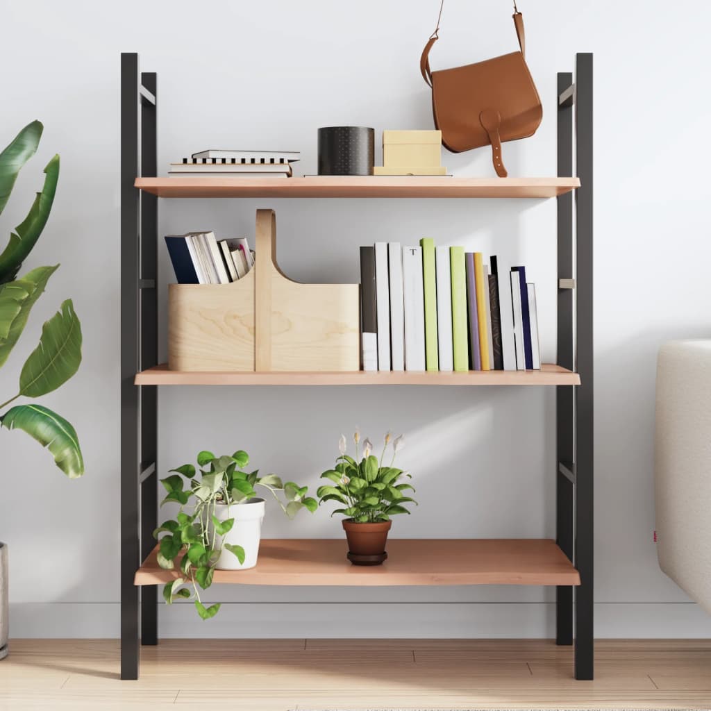 Wandregal Hellbraun 100x40x2 cm Massivholz Eiche Behandelt stabil und stilvoll