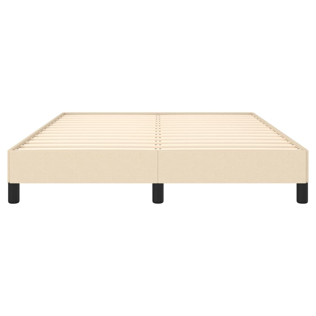 Bettgestell Bettrahmen Einzelbett Lattenrost XL Höhe Creme 25cm 140x190cm Stoff