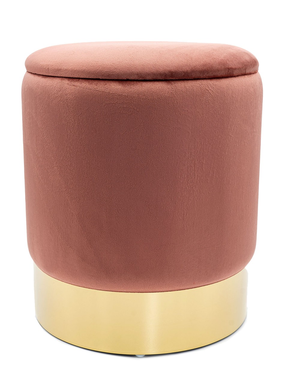 Samthocker Deko Hocker Samt Pouf Dekopouf Velour Hocker mit Stauraum u. Deckel Ø 31 H 38 cm