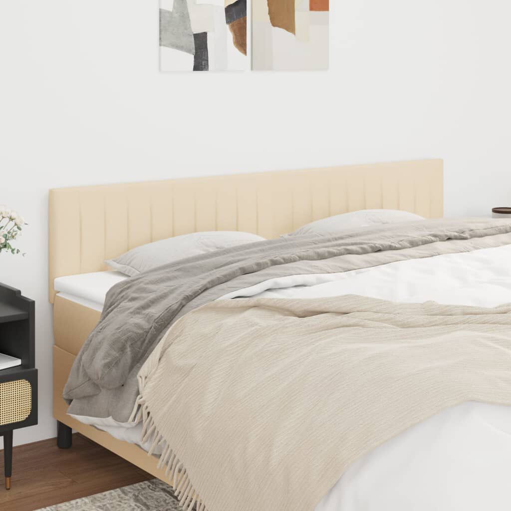 Kopfteil Bett Set 2 Stück Creme Polster 80 cm für Betten aller Art modern Kopfteil Bett Set 2 Stück Creme Polster 80 cm für Betten aller Art modern