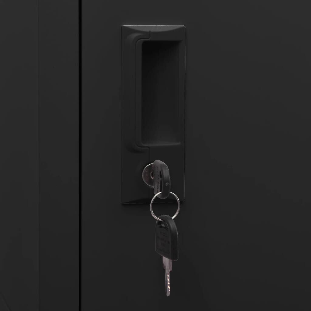 Sattelschrank aus Stahl Anthrazit 53x53x105 cm kompakt und abschließbar Sattelschrank aus Stahl Anthrazit 53x53x105 cm kompakt und abschließbar