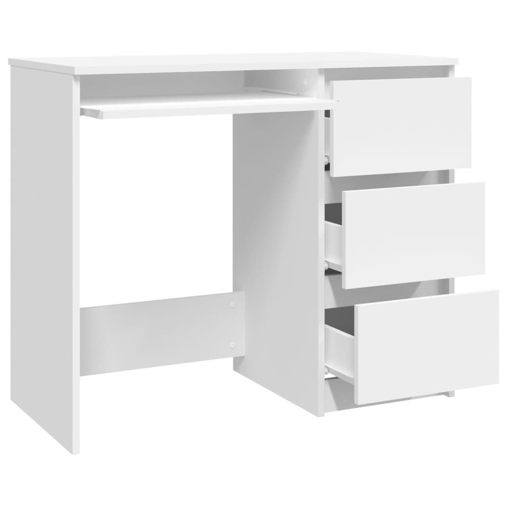 Schreibtisch Arbeitstisch Bürotisch Weiß 90 x 45 x 76 cm