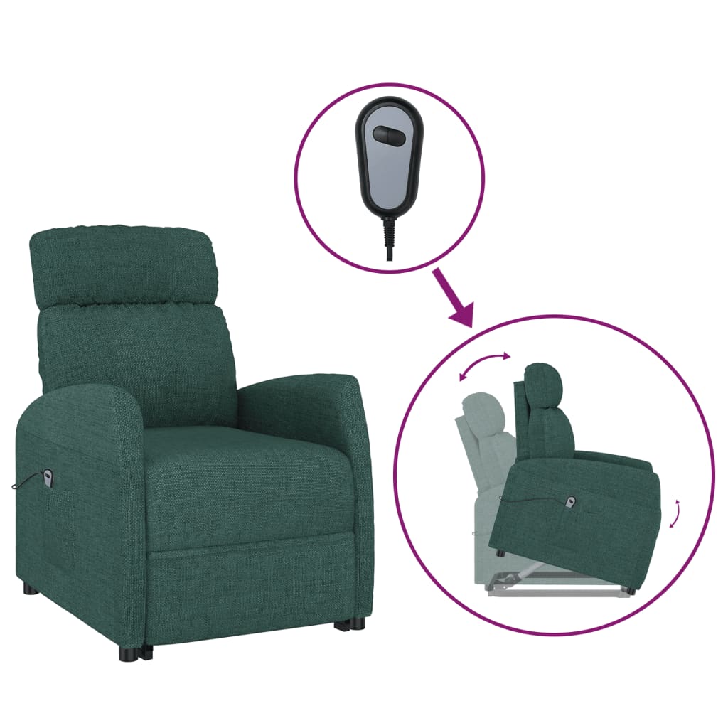 Bequemer Relaxsessel mit Elektrischer Aufstehhilfe Dunkelgrün & hochwertig Bequemer Relaxsessel mit Elektrischer Aufstehhilfe Dunkelgrün & hochwertig