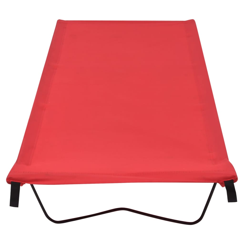 Campingbetten 2 Stk. Rot 180 x 60 x 19 cm Oxford-Stoff Stahl Leicht Zusammenklappbar