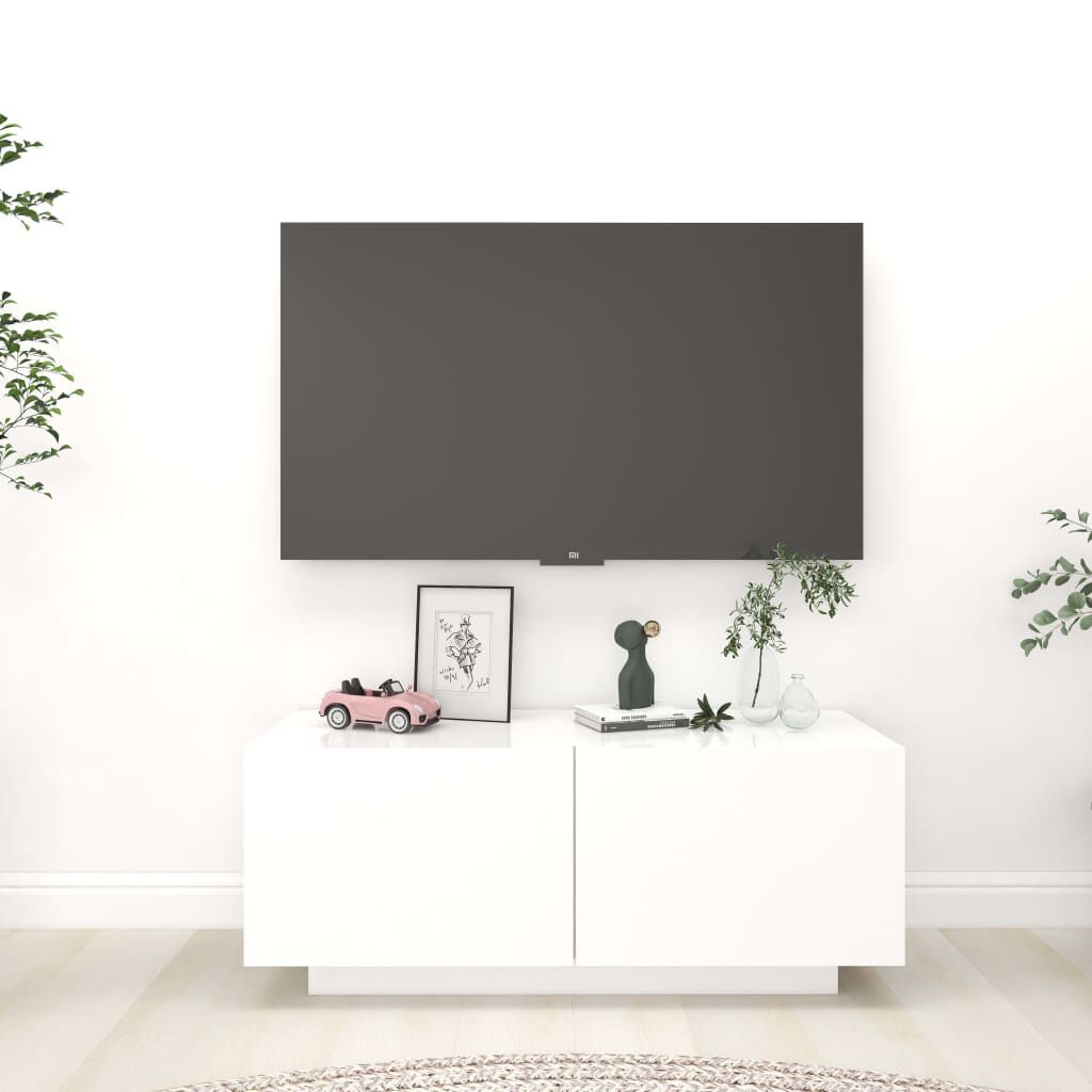TV Board Schrank Weiß 100x35x40 cm ideal für Wohnzimmer und Multimedia TV Board Schrank Weiß 100x35x40 cm ideal für Wohnzimmer und Multimedia