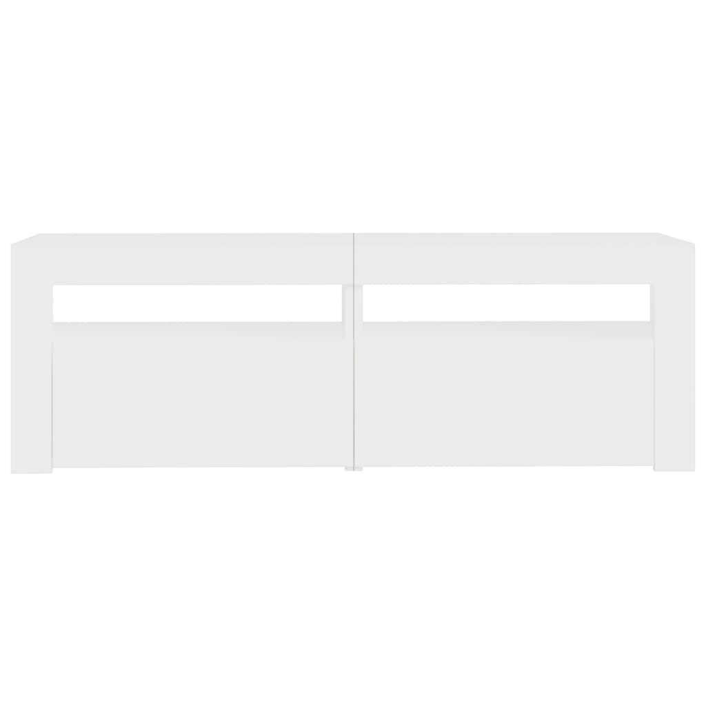 TV-Schrank LED-Leuchten Weiß 120x35x40 cm modern modern funktional Wohnzimmer