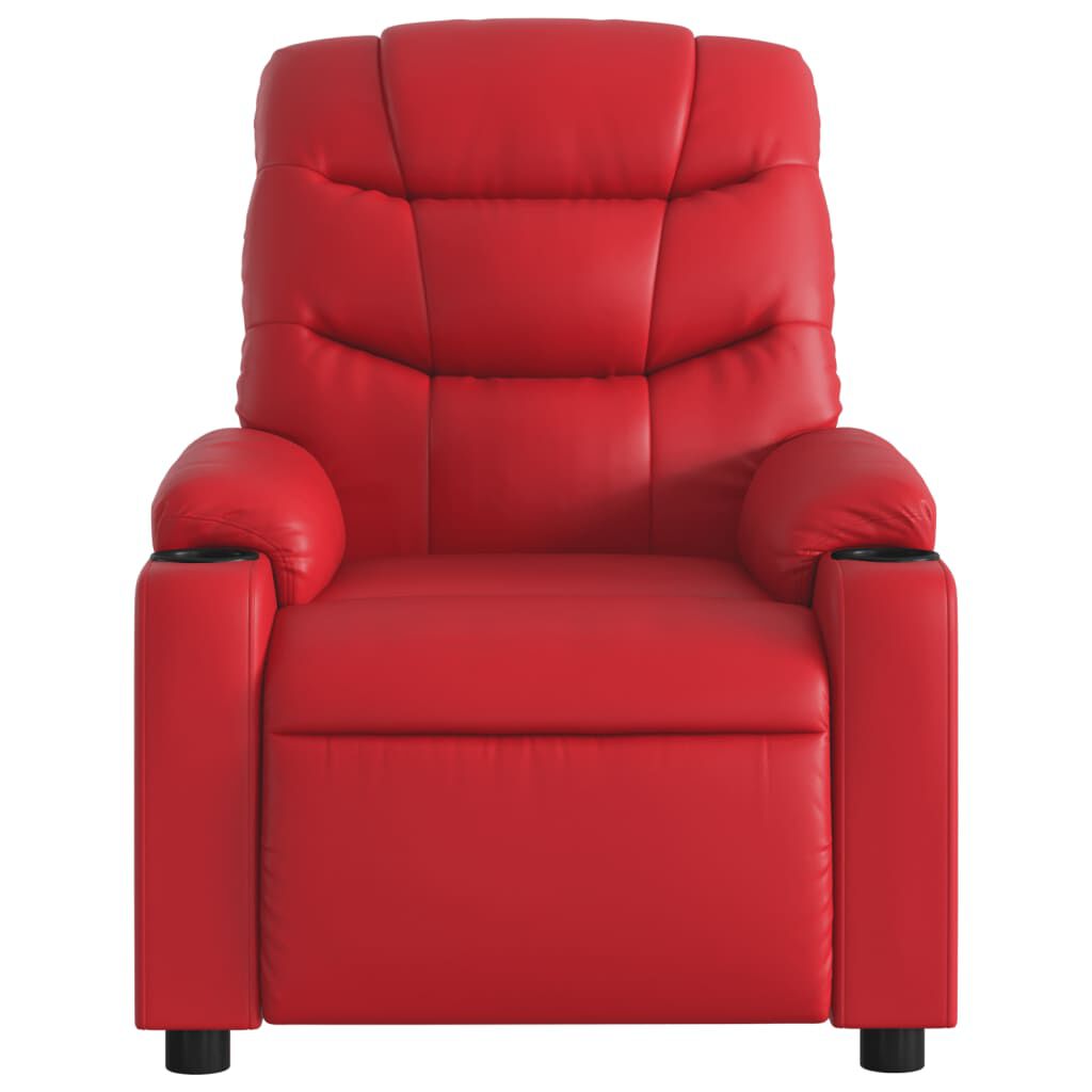 Relaxsessel aus Kunstleder in Rot stilvoll bequem ideal für Wohnzimmer Relaxsessel aus Kunstleder in Rot stilvoll bequem ideal für Wohnzimmer