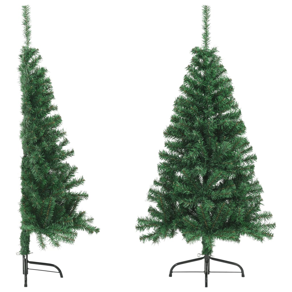 Christbaum Weihnachtsbaum Künstlich halber Baum mit Ständer Grün 120 cm