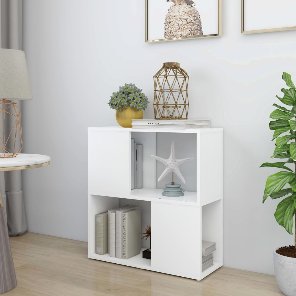 Bücherschrank Weiß 60x24x63 cm Holzwerkstoff Regal Aufbewahrungsschrank Standregal Bücherregal Modern Bücherschrank Weiß 60x24x63 cm Holzwerkstoff Regal Aufbewahrungsschrank Standregal Bücherregal Modern