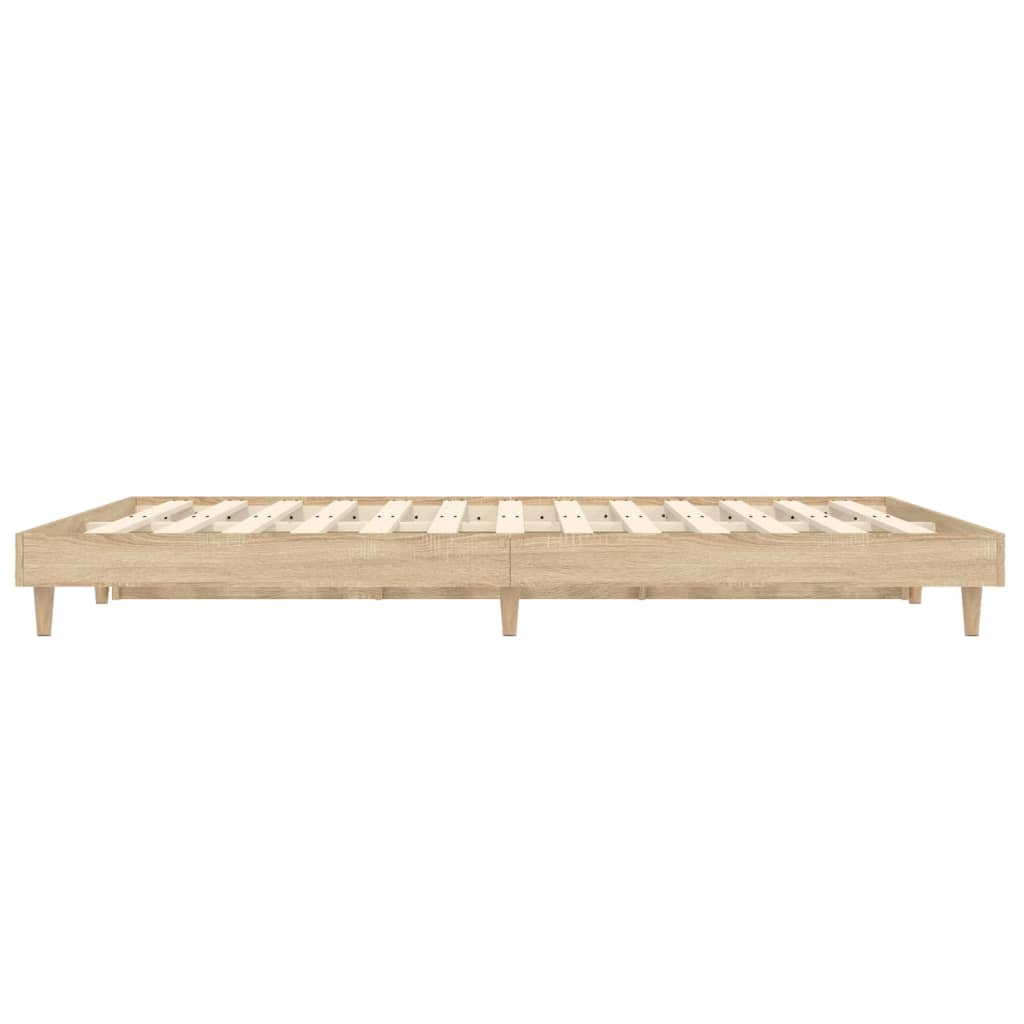 Bettgestell Bettrahmen Doppelbett Bett Sonoma Eiche Optik 140x190cm Holz Natur