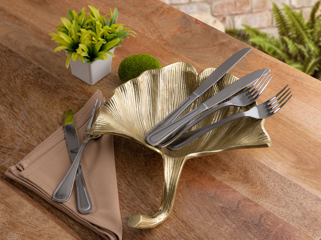Dekoschale Schale Masterbox 12-teilig Aluminium Ginkgo groß gold o. silber Blattschale Dekoschale Schale Masterbox 12-teilig Aluminium Ginkgo groß gold o. silber Blattschale