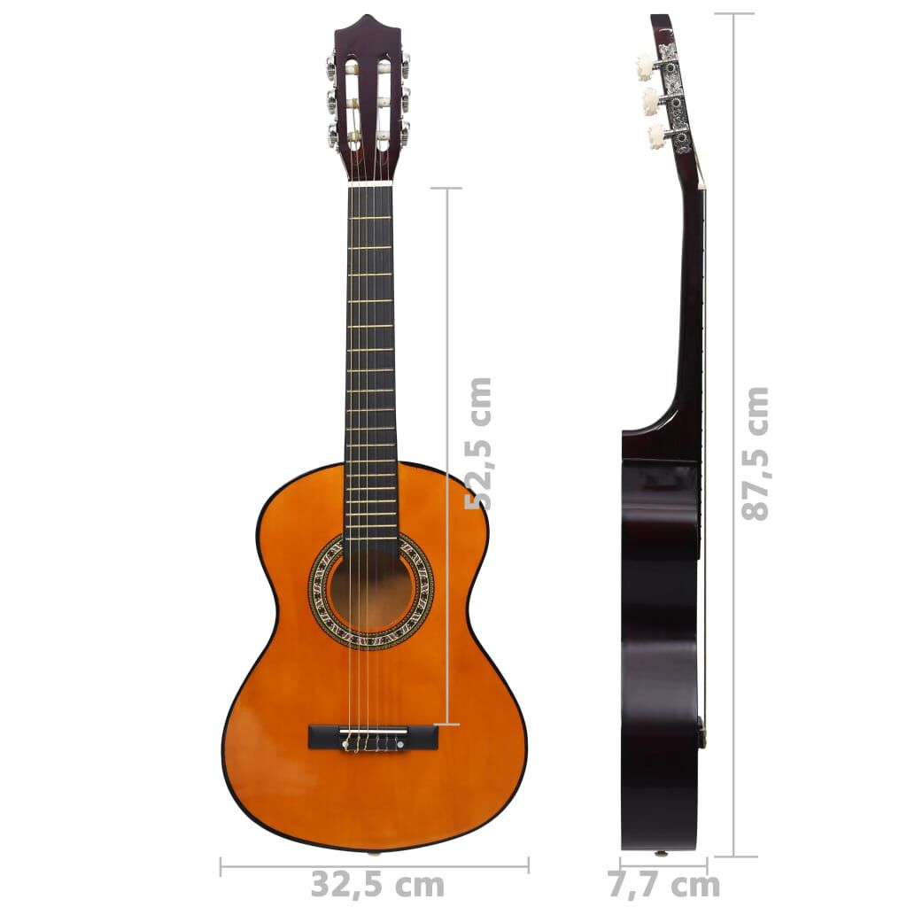 Anfänger Gitarre Gitarrenset 34 Zoll Klassikgitarre mit 8 Zubehörteilen Anfänger Gitarre Gitarrenset 34 Zoll Klassikgitarre mit 8 Zubehörteilen