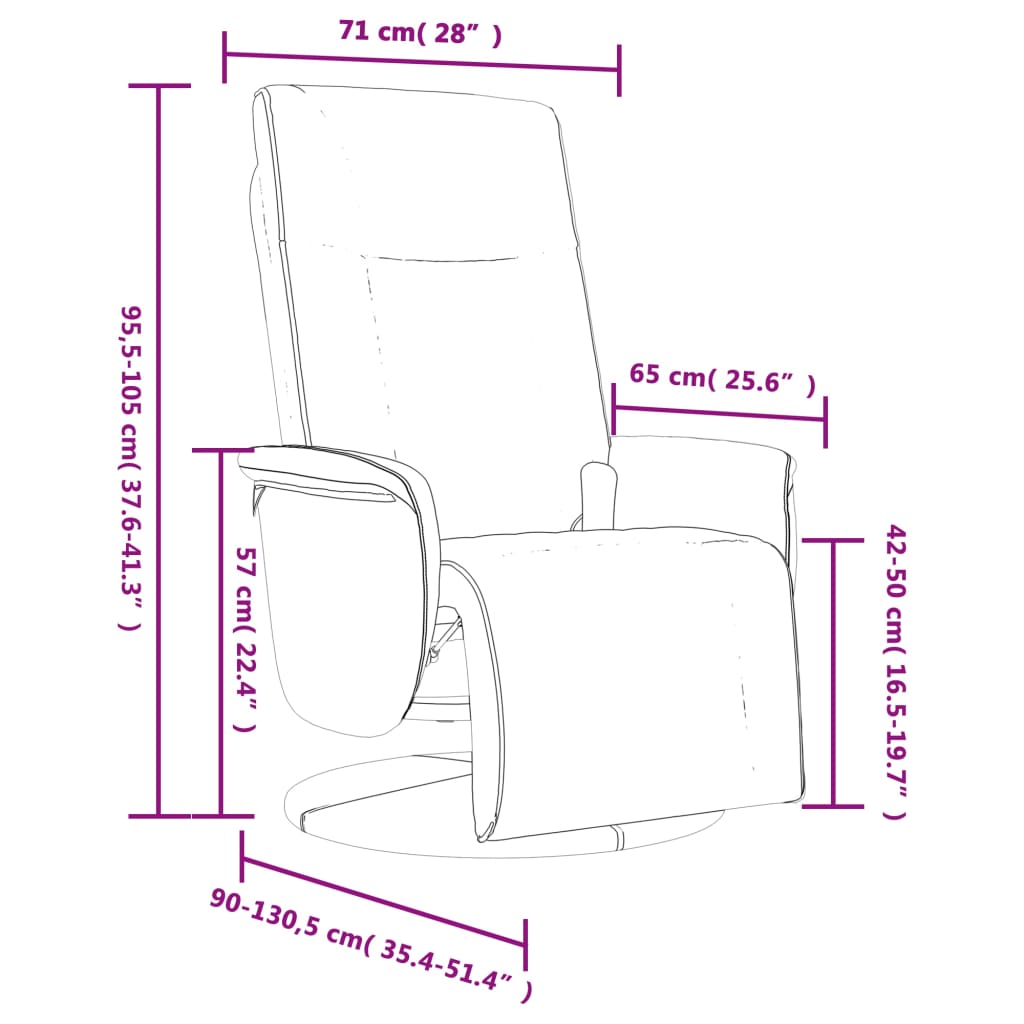 Massagesessel Kunstleder Grau Verstellbar 360°Drehbar 6-Punkt-Vibration 11