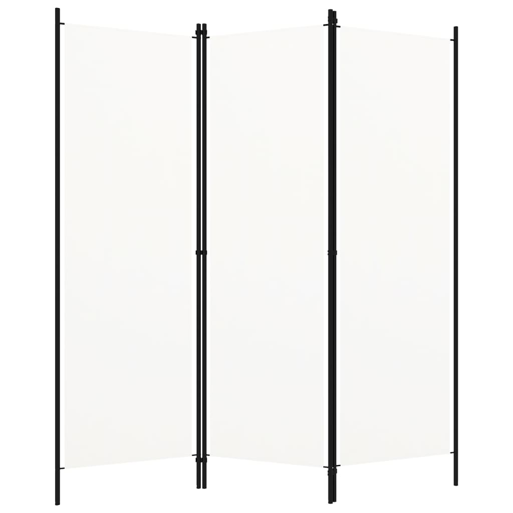 Raumteiler Weiß 3-teiliger 150 x 200 cm Stoff, ideal als Sichtschutz oder Raumtrenner in jedem Interieur.