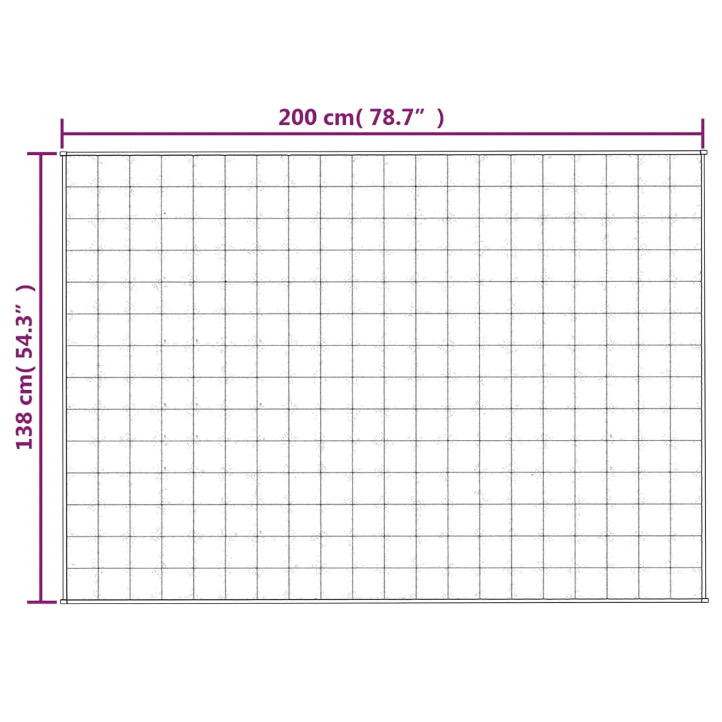 Gewichtsdecke Grau 138x200 cm 6 kg Stoff für Entspannung und besseren Schlaf
