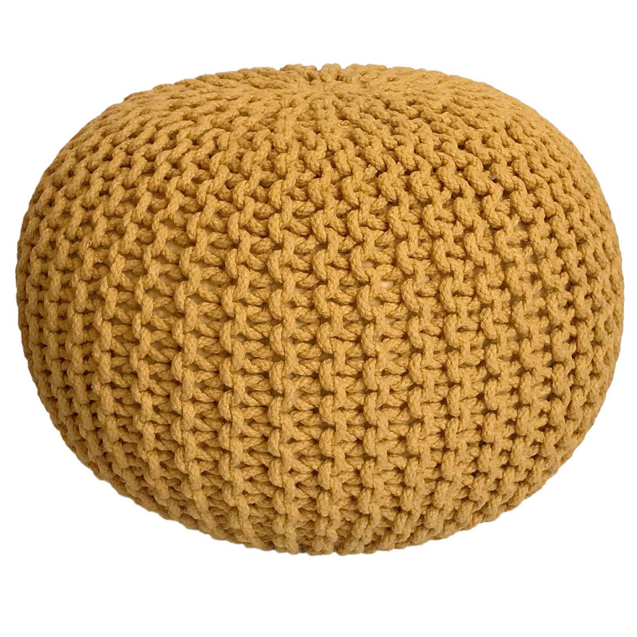 Pouf Ø 55 H 37 H 37 Strickhocker Sitzpouf Bodenkissen nachhaltig