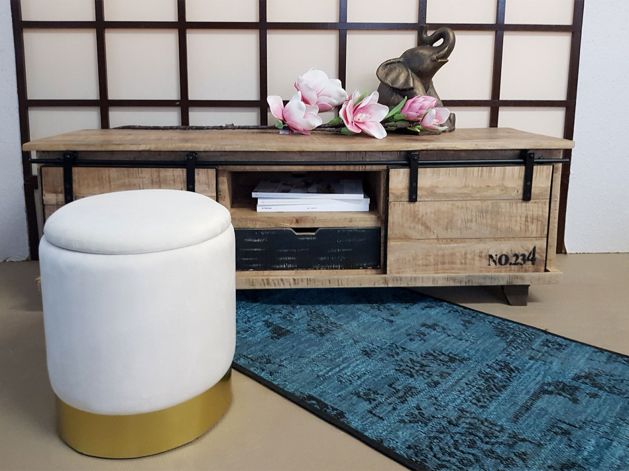 Samthocker Deko Hocker Samt Pouf Dekopouf Velour Hocker mit Stauraum u. Deckel Ø 31 H 38 cm Samthocker Deko Hocker Samt Pouf Dekopouf Velour Hocker mit Stauraum u. Deckel Ø 31 H 38 cm