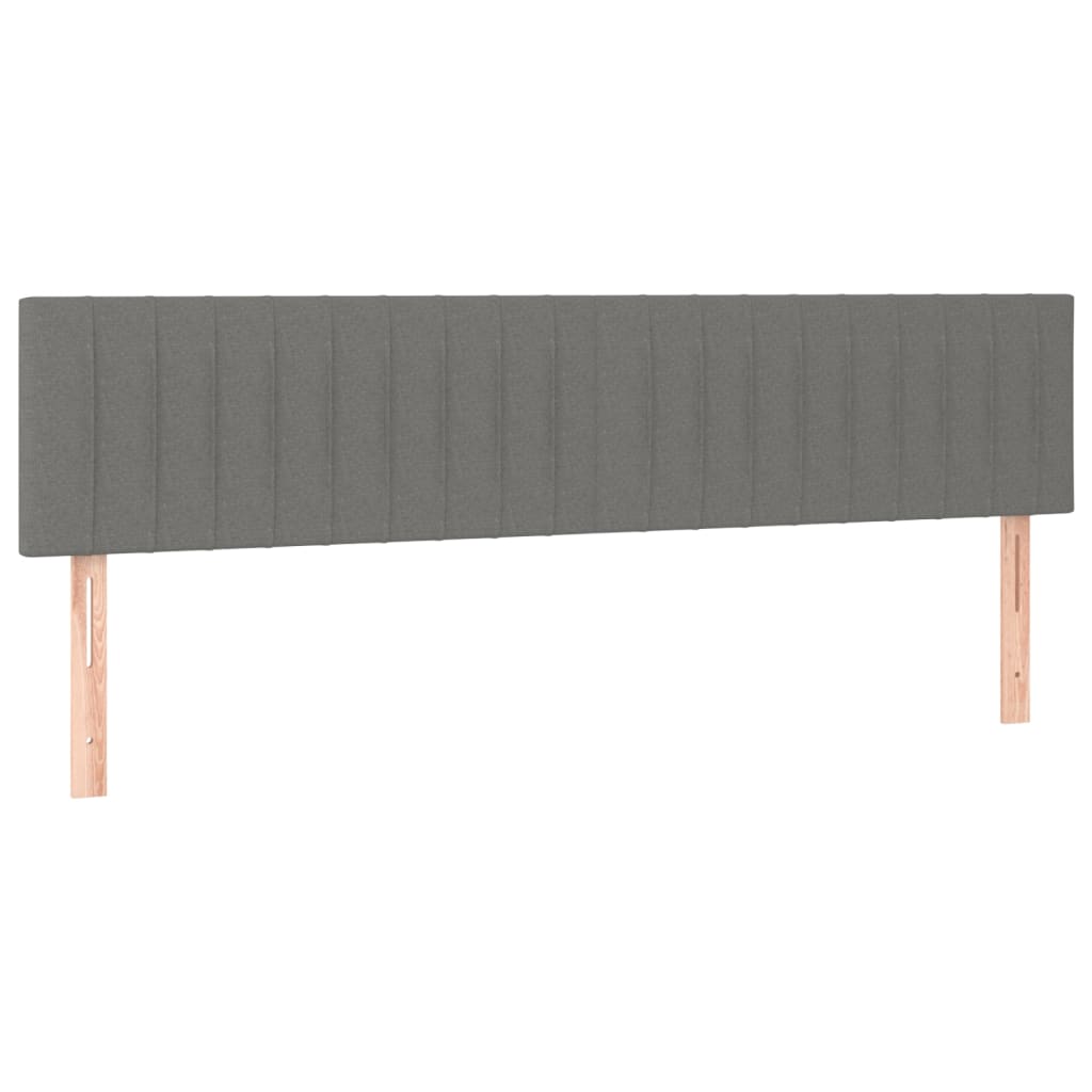 Kopfteile Bett 2er Set Dunkelgrau 100x5x78/88 cm Stoff für modernes Schlafzimmer Kopfteile Bett 2er Set Dunkelgrau 100x5x78/88 cm Stoff für modernes Schlafzimmer