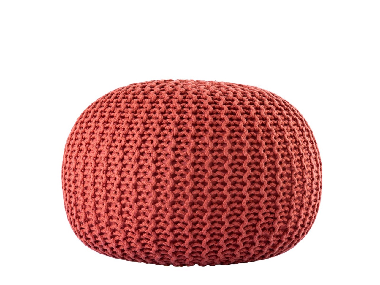 Pouf PREMIUM ø45cm Sitzhocker Strickpouf Innen Terrasse Pool Garten nachhaltig