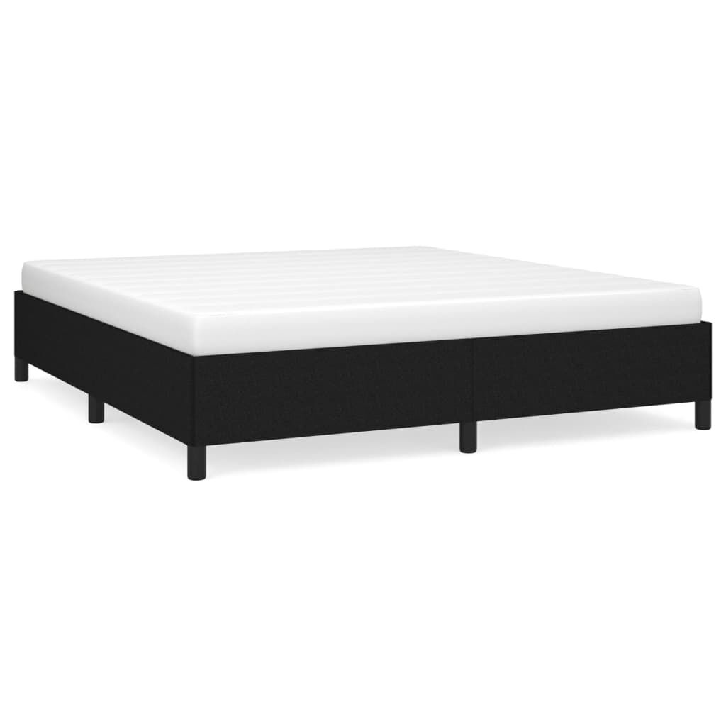Bettgestell Schwarz 160x200 cm ohne Matratze mit Stoffbezug modern edel Bettgestell Schwarz 160x200 cm ohne Matratze mit Stoffbezug modern edel