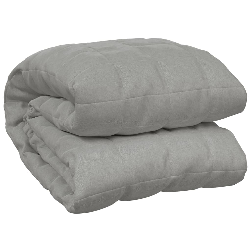 Gewichtsdecke Grau 200x225 cm 13 kg Stoff beruhigend  entspannend Stressabbau