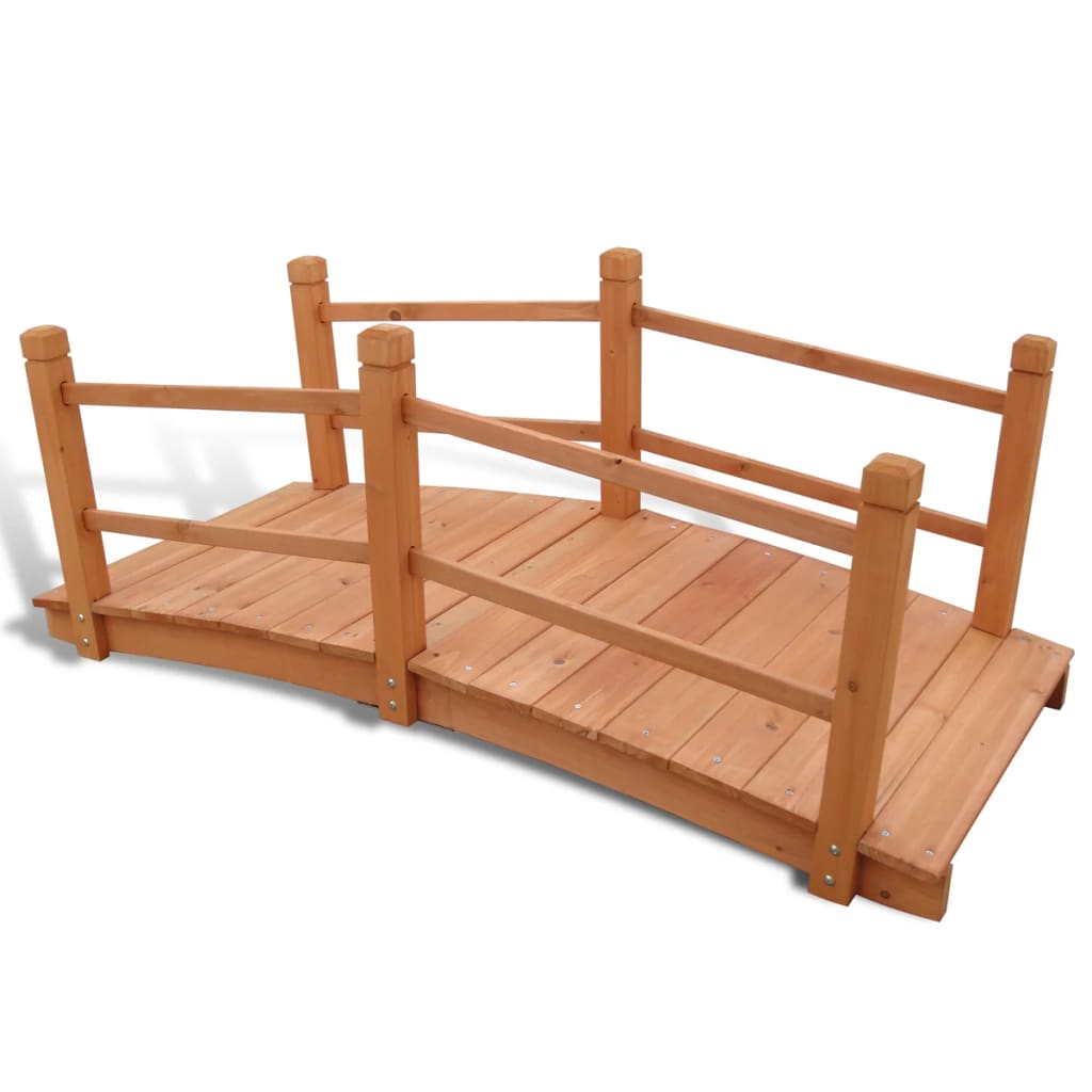 Gartenbrücke 140 x 60 x 56 cm dekorativ robust ideal für Teiche oder Blumenbeete