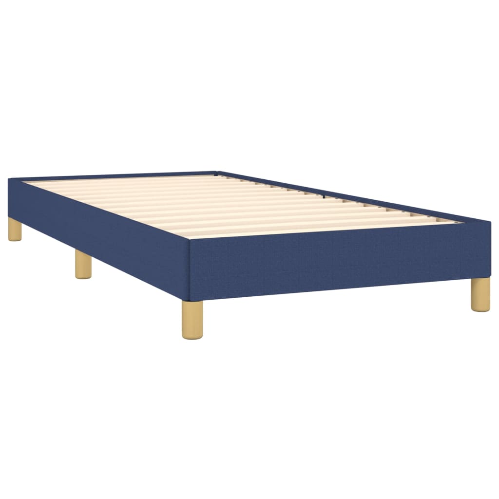 Bettgestell Bettrahmen Einzelbett Lattenrost XL blau Samt 90x200cm Höhe 25cm