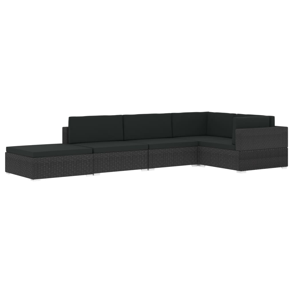 Garten Sofa Mittelteil Schwarz Poly Rattan Inkl. Bequeme Auflagen Kombinierbar Garten Sofa Mittelteil Schwarz Poly Rattan Inkl. Bequeme Auflagen Kombinierbar
