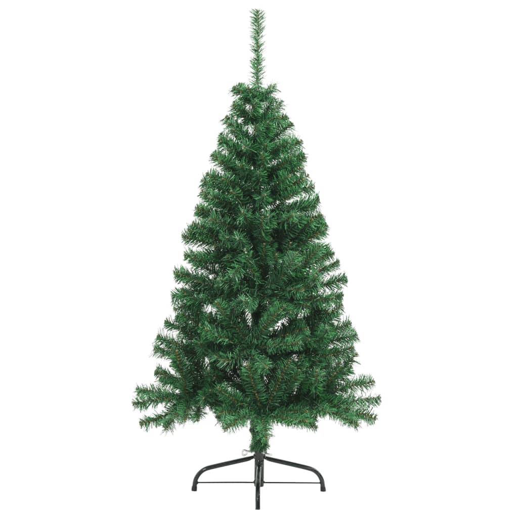 Christbaum Weihnachtsbaum Künstlich halber Baum mit Ständer Grün 120 cm