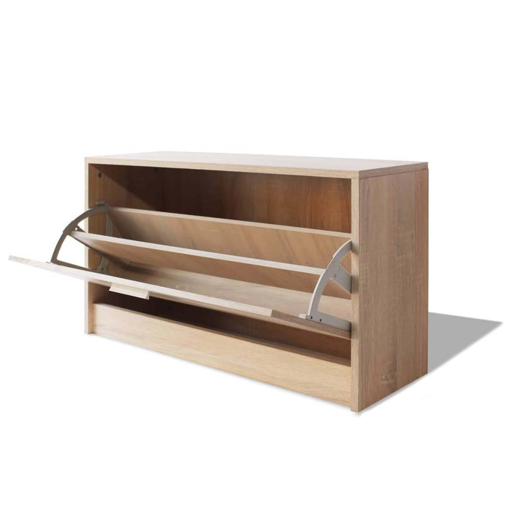 Schuhbank aus Eiche 80x24x45 cm ideal für Flur Eingangsbereich praktisch robust