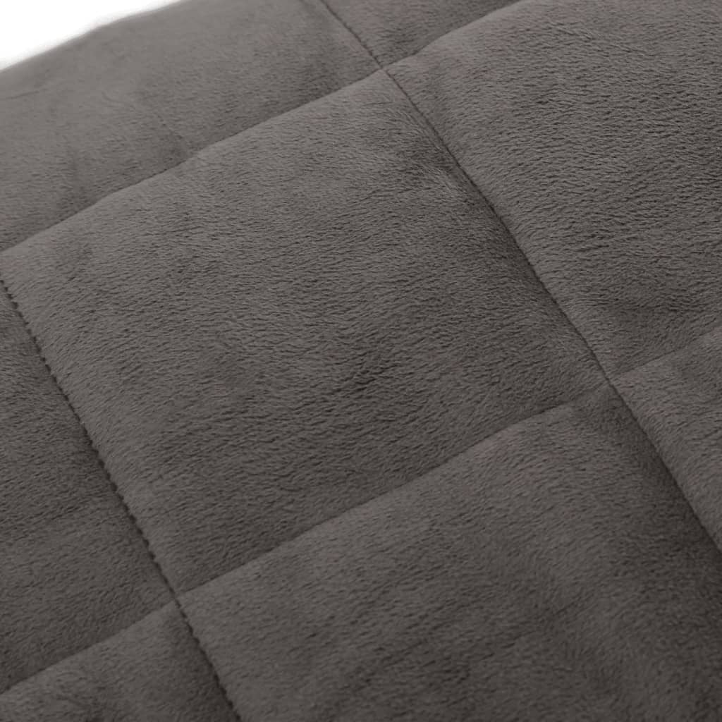Gewichtsdecke Grau 138x200 cm 6 kg Stoff für Entspannung und besseren Schlaf