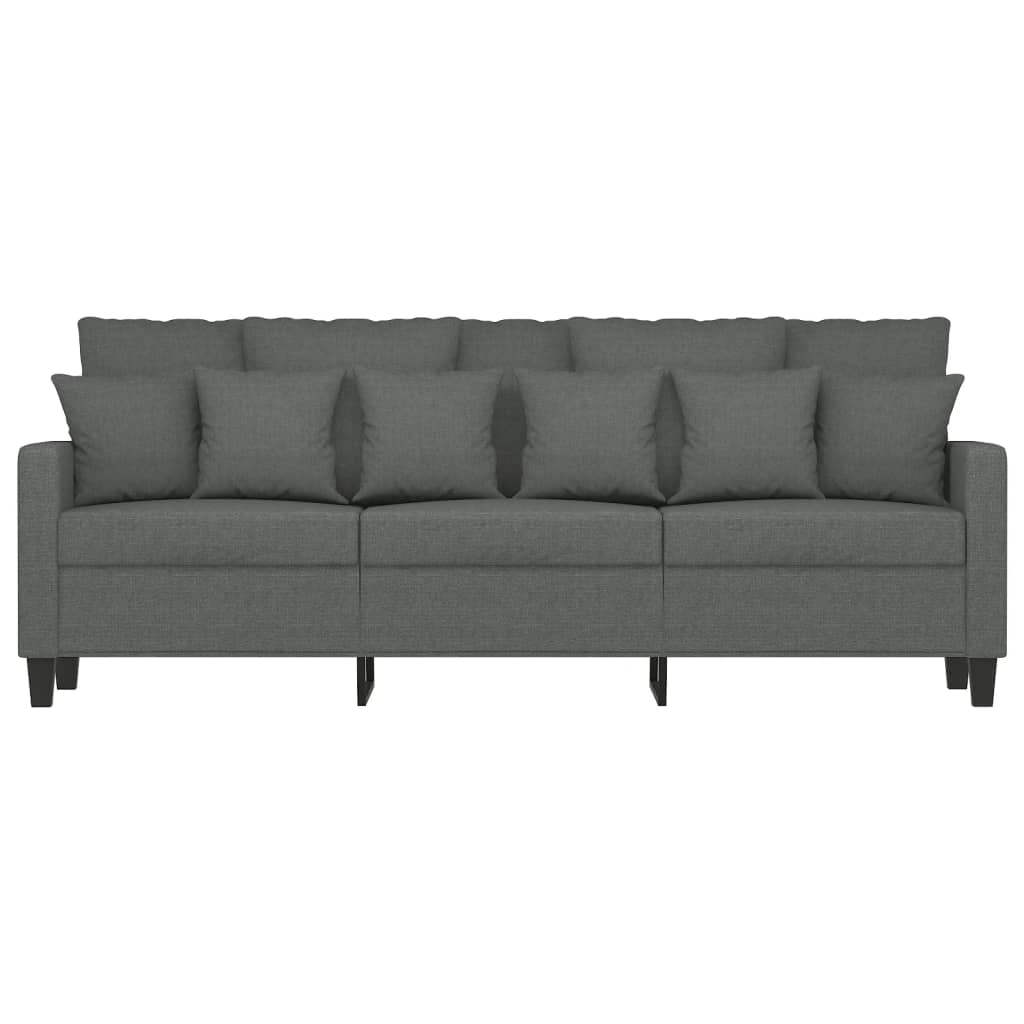 3-Sitzer Sofa Dunkelgrau Stoff 180 cm Couch Wohnzimmer