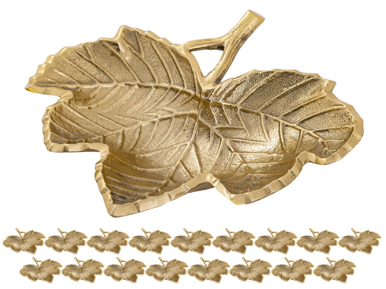 Dekoschale Blatt Masterbox 18-teilig Schale Aluminium Leaf gold o. silber Blattschale Dekoschale Blatt Masterbox 18-teilig Schale Aluminium Leaf gold o. silber Blattschale
