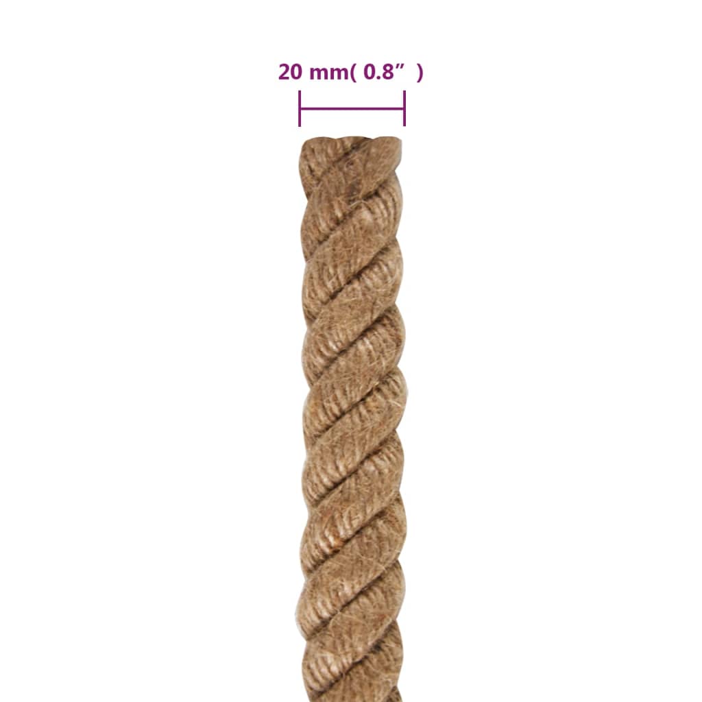 Juteseil 25 m lang 20 mm dick Robust Naturfaser Vielseitig