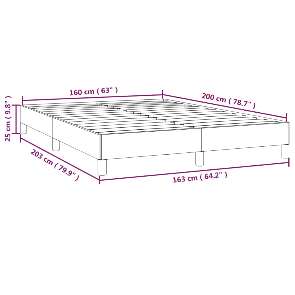 Bettgestell Bettrahmen Doppelbett Lattenrost Dunkelgrün 160x200cm Samt Höhe 25cm