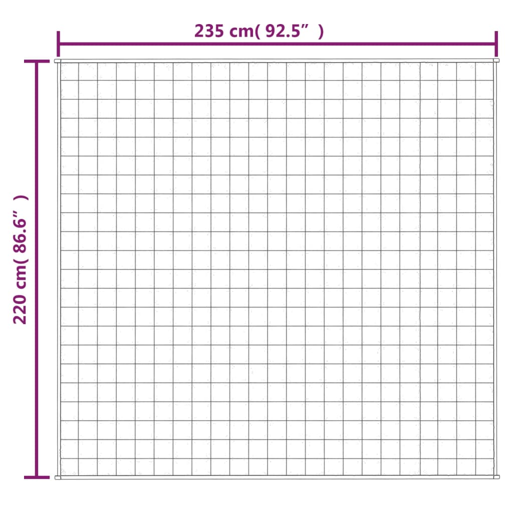 vidaXL Gewichtsdecke Hellcreme 220 x 235 cm King 15 kg Stoff