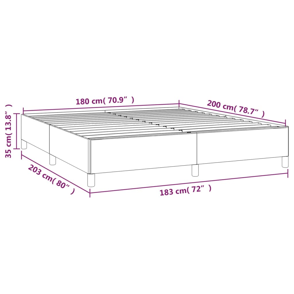 Bettgestell Bettrahmen Bettuntergestell Bettstruktur Bettrahmenkonstruktion Hellgrau 180 x 200 cm