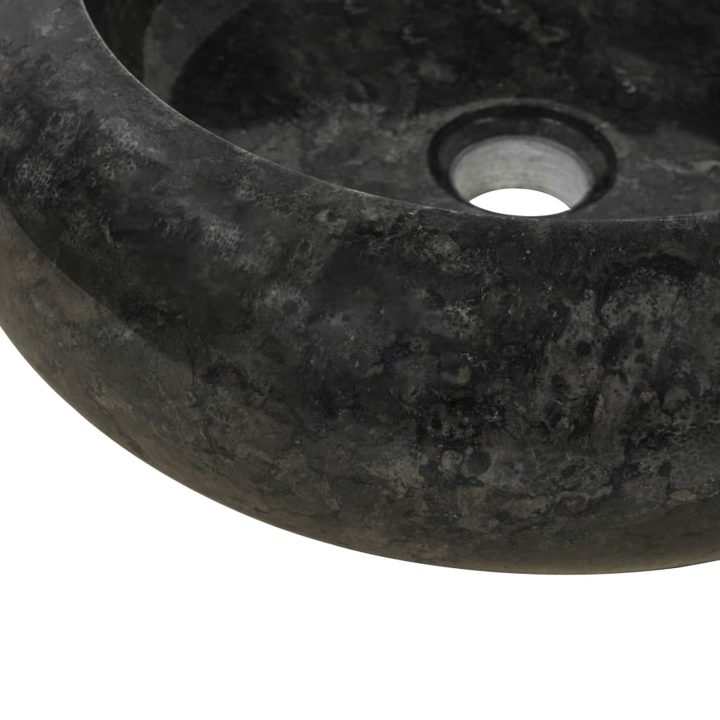 vidaXL Waschbecken 40x12 cm Marmor Schwarz vidaXL Waschbecken 40x12 cm Marmor Schwarz