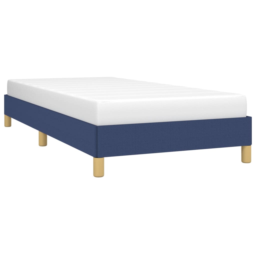 Bettgestell Bettrahmen Einzelbett Lattenrost XL blau Samt 90x200cm Höhe 25cm