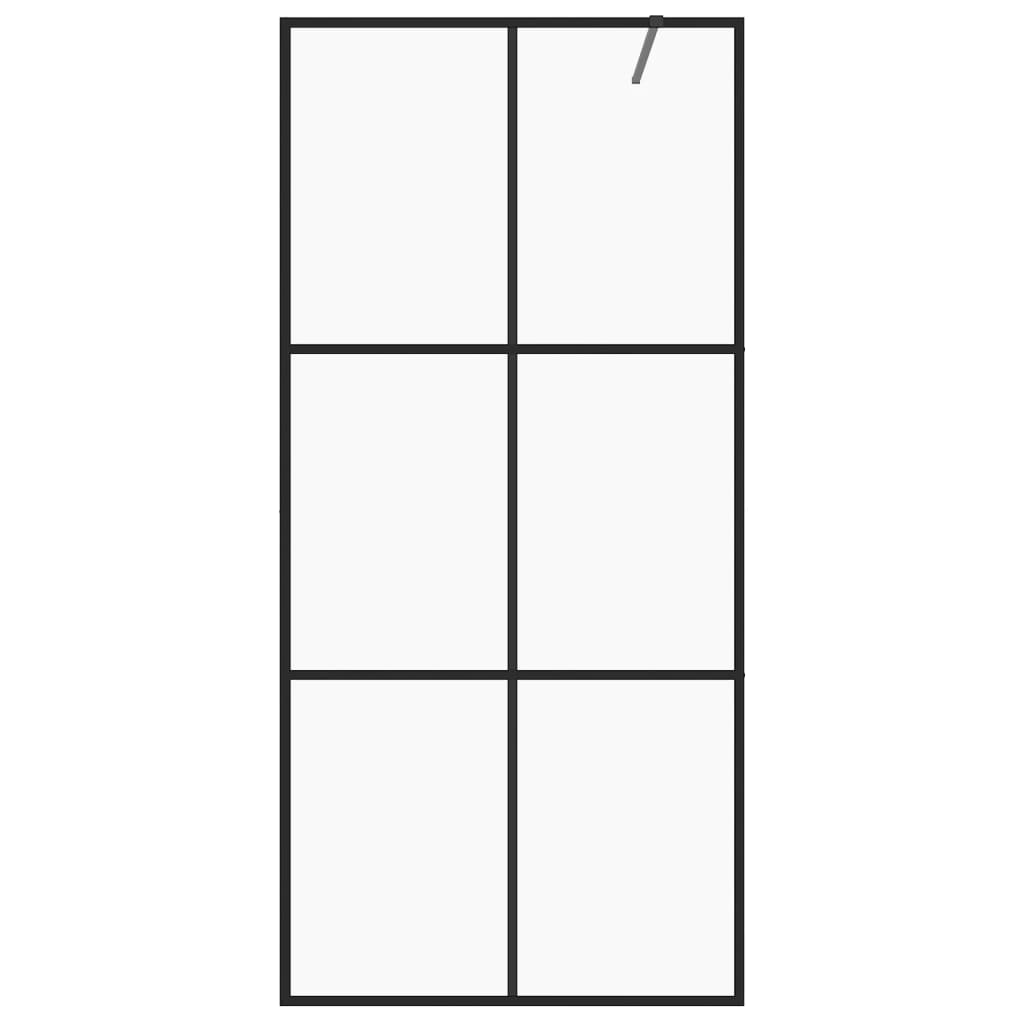 Duschwand Duschabtrennung Glaswand ESG-Glas 80 x 195 cm Schwarz