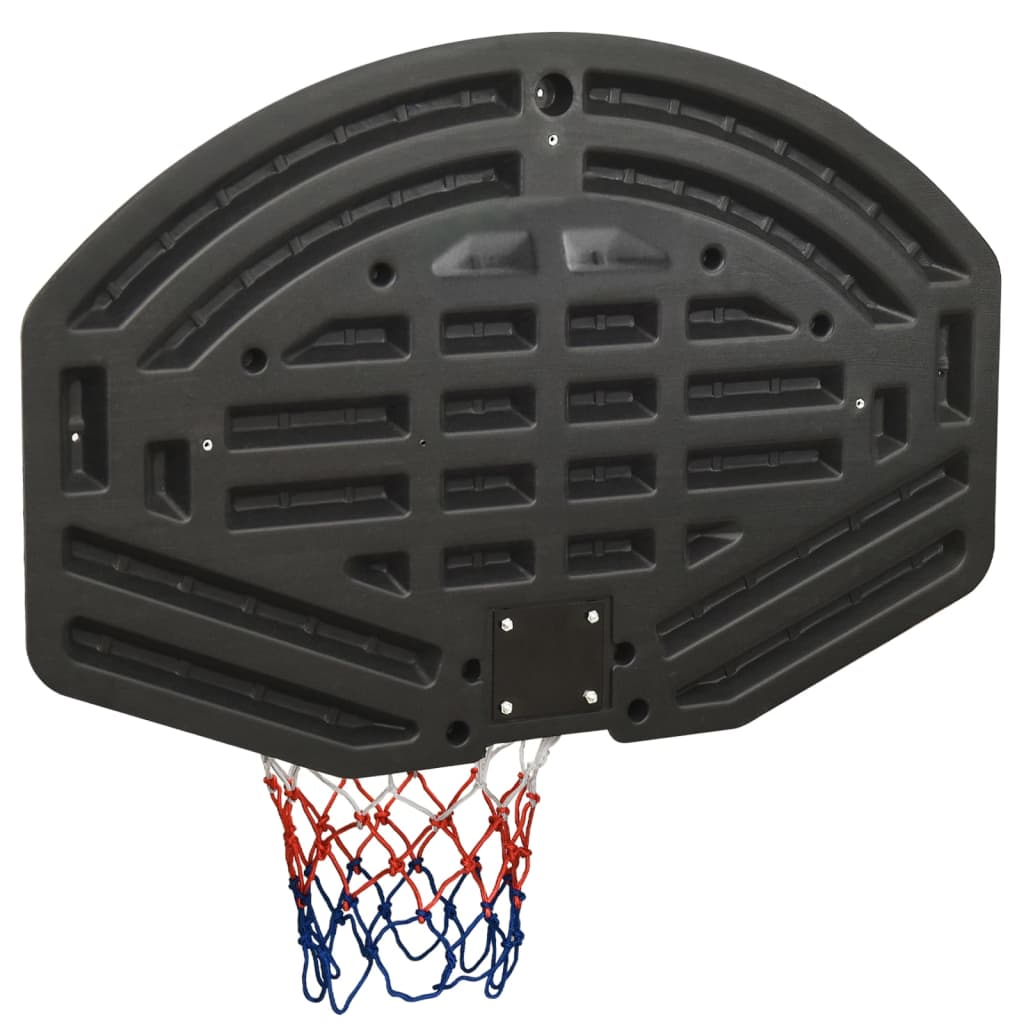 vidaXL Basketball-Rückwand Schwarz 90 x 60 x 2 cm Polyethylen