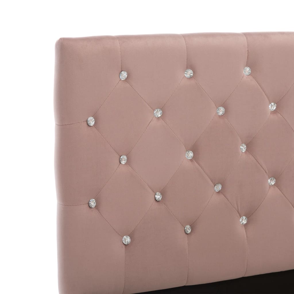 Bettgestell Rosa 90x200 cm Weicher Samt hochwertiger Look Modern stilvoll Bettgestell Rosa 90x200 cm Weicher Samt hochwertiger Look Modern stilvoll